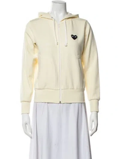 Pre-owned Comme Des Garçons Play Crew Neck Long Sleeve Hoodie In Neutral