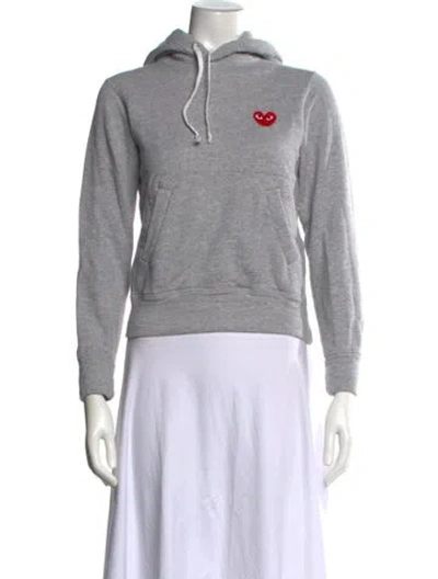 Pre-owned Comme Des Garçons Play Crew Neck Long Sleeve Sweatshirt In Grey