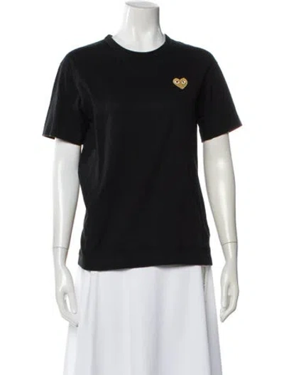 Pre-owned Comme Des Garçons Play Crew Neck Short Sleeve T-shirt In Black