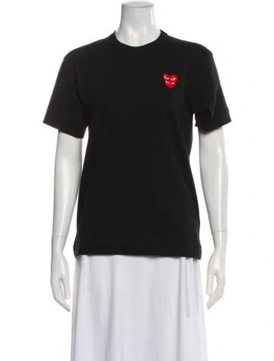 Pre-owned Comme Des Garçons Play Crew Neck Short Sleeve T-shirt In Black