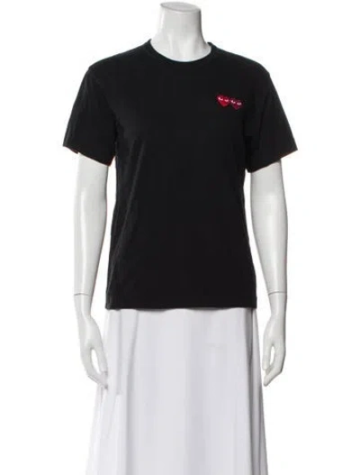 Pre-owned Comme Des Garçons Play Crew Neck Short Sleeve T-shirt In Black