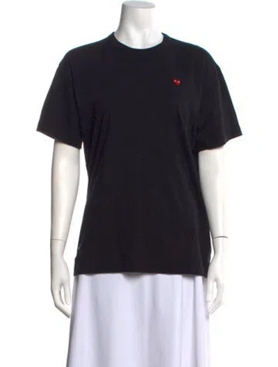 Pre-owned Comme Des Garçons Play Crew Neck Short Sleeve T-shirt In Black