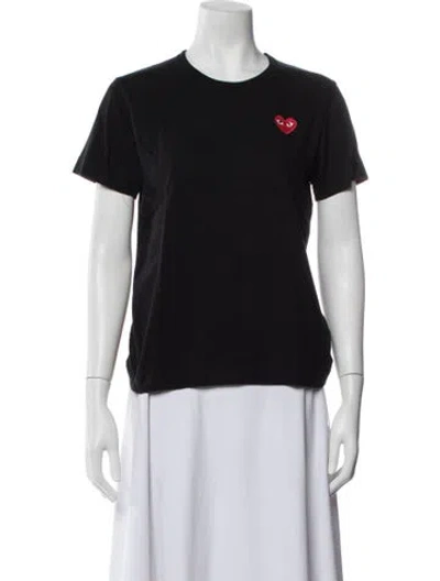 Pre-owned Comme Des Garçons Play Crew Neck Short Sleeve T-shirt In Black
