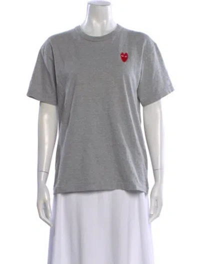 Pre-owned Comme Des Garçons Play Crew Neck Short Sleeve T-shirt In Gray