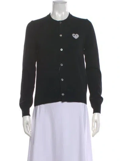 Pre-owned Comme Des Garçons Play Crew Neck Sweater In Black