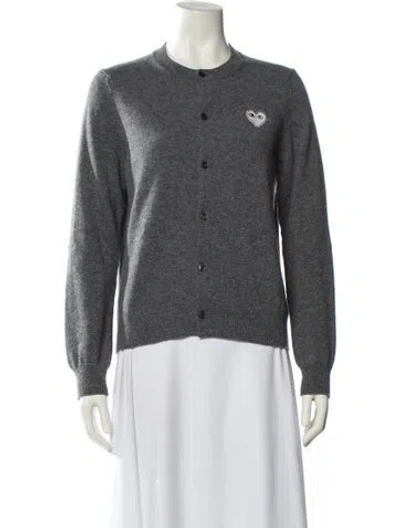 Pre-owned Comme Des Garçons Play Crew Neck Sweater In Gray