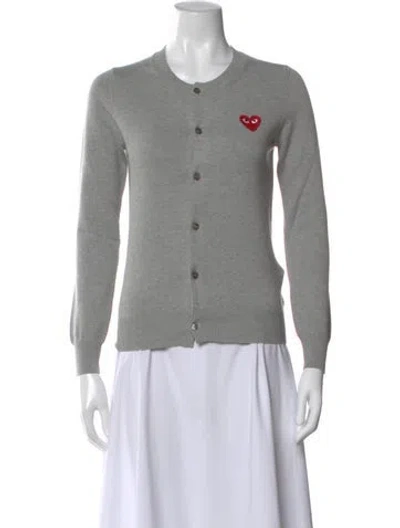 Pre-owned Comme Des Garçons Play Crew Neck Sweater In Gray