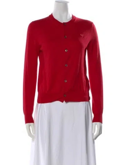 Pre-owned Comme Des Garçons Play Crew Neck Sweater In Red