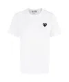 Comme Des Garçons Play Heart-embroidered T-shirt In White