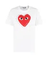 Comme Des Garçons Play Printed Red Heart T-shirt In White