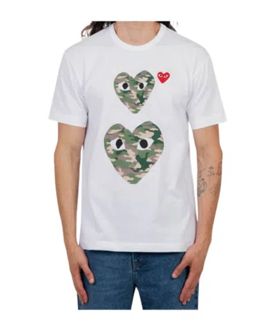 COMME DES GARÇONS PLAY CREW NECK T-SHIRTE