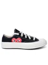 COMME DES GARÇONS PLAY CROSS BLACK COTTON SNEAKERS