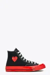 Comme Des Garçons Play Heart Logo Sneakers In Nero