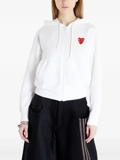 COMME DES GARÇONS PLAY DOUBLE HEART HOODIE