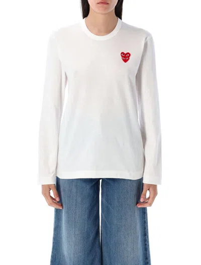 COMME DES GARÇONS PLAY COMME DES GARÇONS PLAY DOUBLE HEART L/S TEE