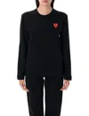 Comme Des Garçons Play Long-sleeved Wool Sweater Knitwear Black