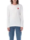 Comme Des Garçons Play Comme Des Gar Ons Play Mens White Cotton T-shirt In White
