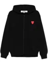 Comme Des Garçons Play Double-heart Patch Sweatshirt Black