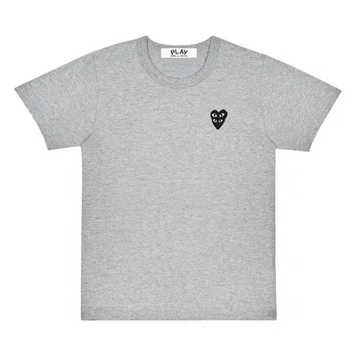 Pre-owned Comme Des Garçons Play Double Heart T-shirt 'grey'