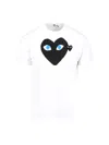 Comme Des Garçons Play Double Logo T-shirt In White