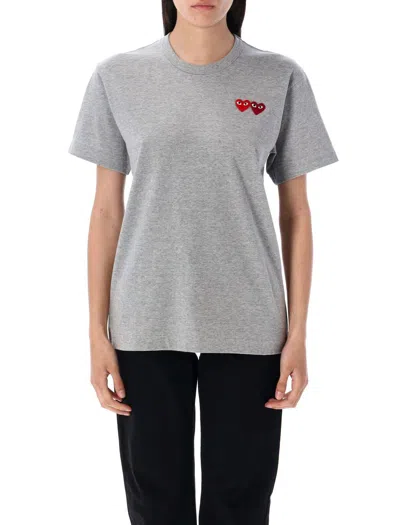 COMME DES GARÇONS PLAY COMME DES GARÇONS PLAY DOUBLE PATCH T-SHIRT