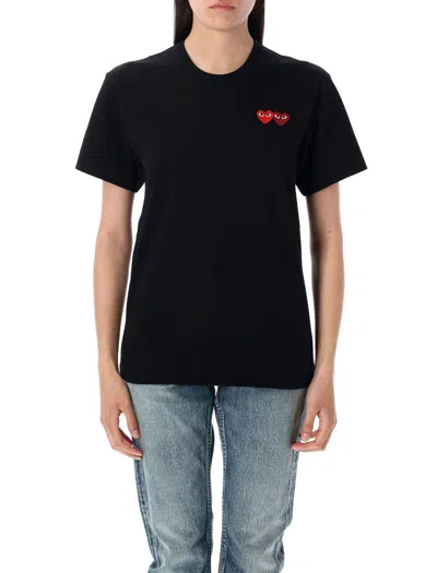 COMME DES GARÇONS PLAY COMME DES GARÇONS PLAY DOUBLE PATCH T-SHIRT