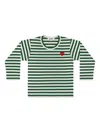 Comme Des Garçons Play Emblem-appliqué T-shirt In Green