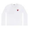 Comme Des Garçons Play Embroidered Logo T-shirt In White