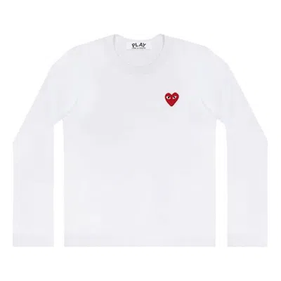 COMME DES GARÇONS PLAY COMME DES GARCONS PLAY EMBLEM LONG-SLEEVE T-SHIRT 'WHITE'