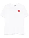 Comme Des Garçons Play Unisex T-shirt Emblem X Rhinestone Clothing In White