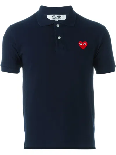 Comme Des Garçons Play Embroidered Heart Polo Shirt