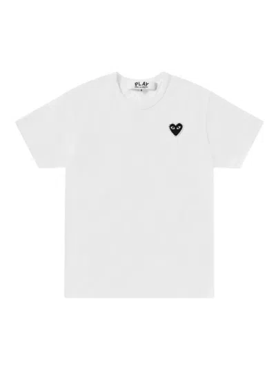 COMME DES GARÇONS PLAY EMBROIDERED-HEART T-SHIRT