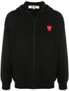 COMME DES GARÇONS PLAY EMBROIDERED LOGO HOODIE