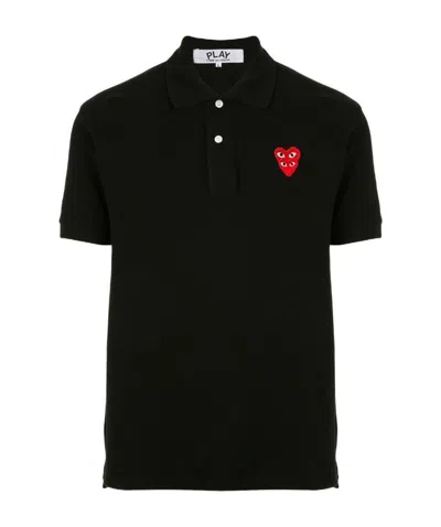 COMME DES GARÇONS PLAY DOUBLE-HEART POLO SHIRT