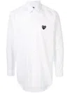 Comme Des Garçons Play Embroidered Logo Shirt In White