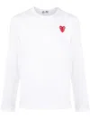 Comme Des Garçons Play White Heart-shaped Patch Long-sleeved T-shirt