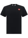 Comme Des Garçons Play Double Patch-logo Cotton T-shirt