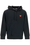 Comme Des Garçons Play Comme Des Garcons Play Black Mens Fit Heart Patch Hoodie In Black