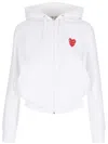 Comme Des Garçons Play Logo Embroidered Zipper Hooded Jacket