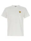 Comme Des Garçons Play Heart Crew Neck T-shirt In White