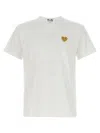 Comme Des Garçons Play Heart Crew Neck T-shirt In White
