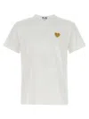 Comme Des Garçons Play Heart-patch T-shirt In White