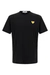 Comme Des Garçons Play Heart Applique Tee In Black