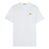 Comme Des Garçons Play T-shirt With Round Neck And Short Sleeves In White