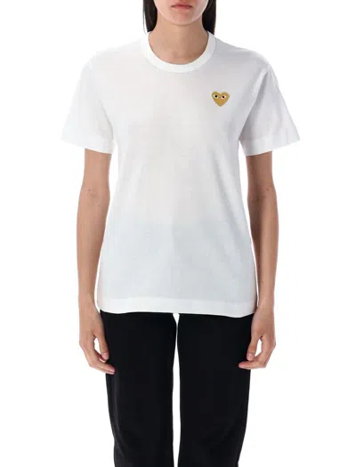 COMME DES GARÇONS PLAY COMME DES GARÇONS PLAY GOLDEN HEART PATCH T-SHIRT