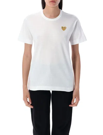 COMME DES GARÇONS PLAY COMME DES GARÇONS PLAY GOLDEN HEART PATCH T-SHIRT