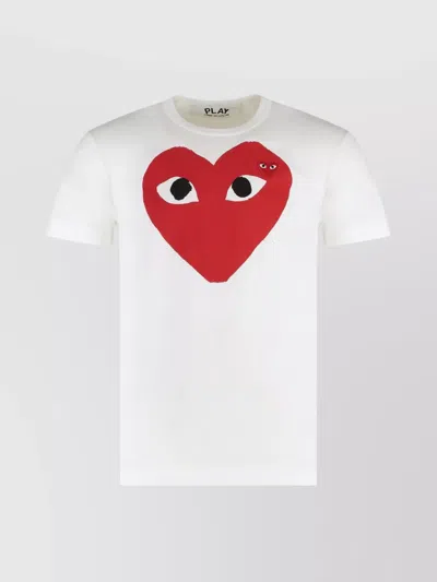 Comme Des Garçons Play White Cotton T-shirt