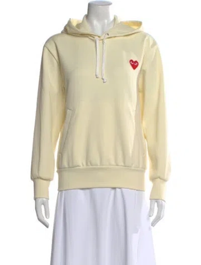 Pre-owned Comme Des Garçons Play Graphic Print Crew Neck Hoodie In Neutral
