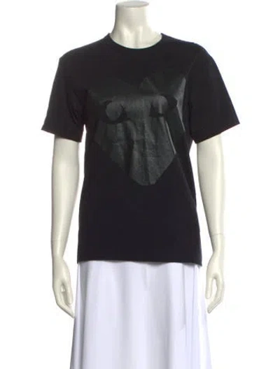 Pre-owned Comme Des Garçons Play Graphic Print Crew Neck T-shirt In Black