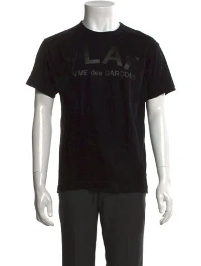Pre-owned Comme Des Garçons Play Graphic Print Crew Neck T-shirt In Black